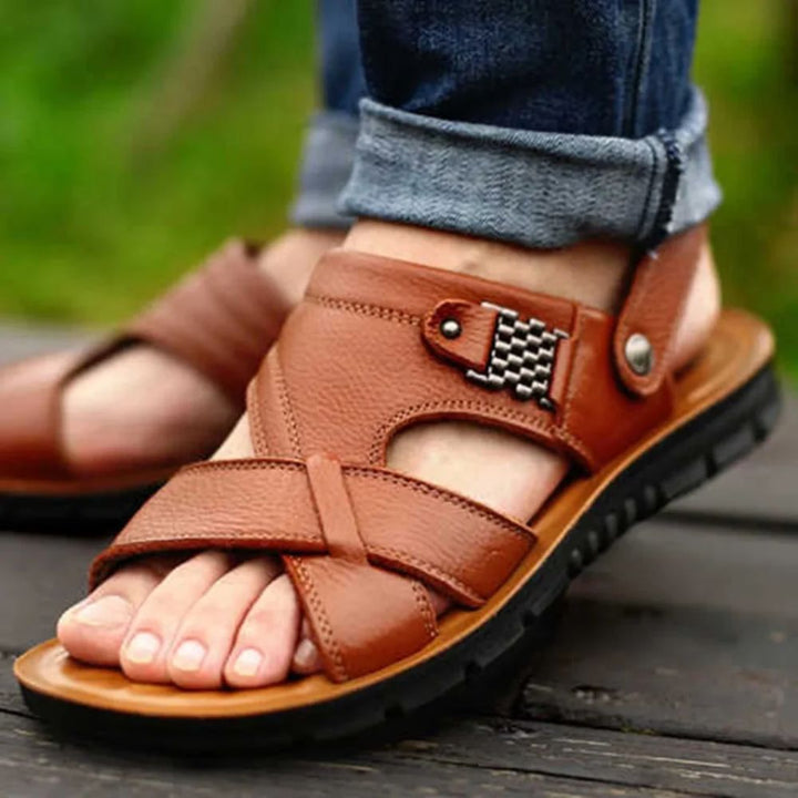 Sandales en cuir élégantes et confortables pour un été agréable - Tibor