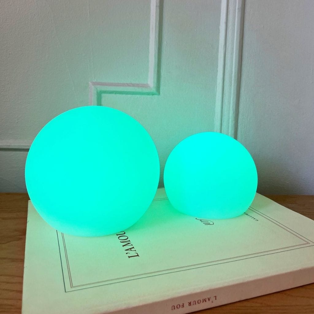 Lampada da tavolo LED senza fili in PVC, forma di luna e globo, dimmerabile, per soggiorno, IP65