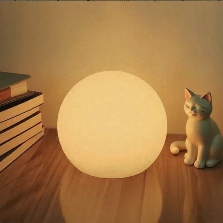 Lampada da tavolo LED senza fili in PVC, forma di luna e globo, dimmerabile, per soggiorno, IP65