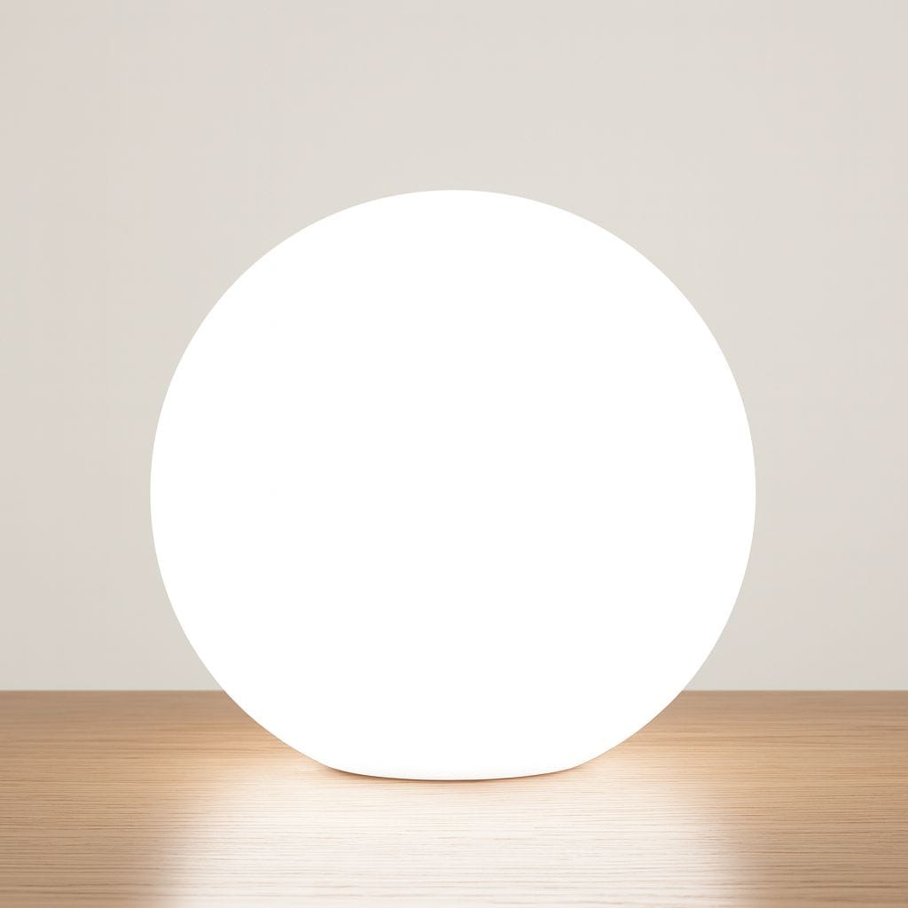 Lampada da tavolo LED senza fili in PVC, forma di luna e globo, dimmerabile, per soggiorno, IP65