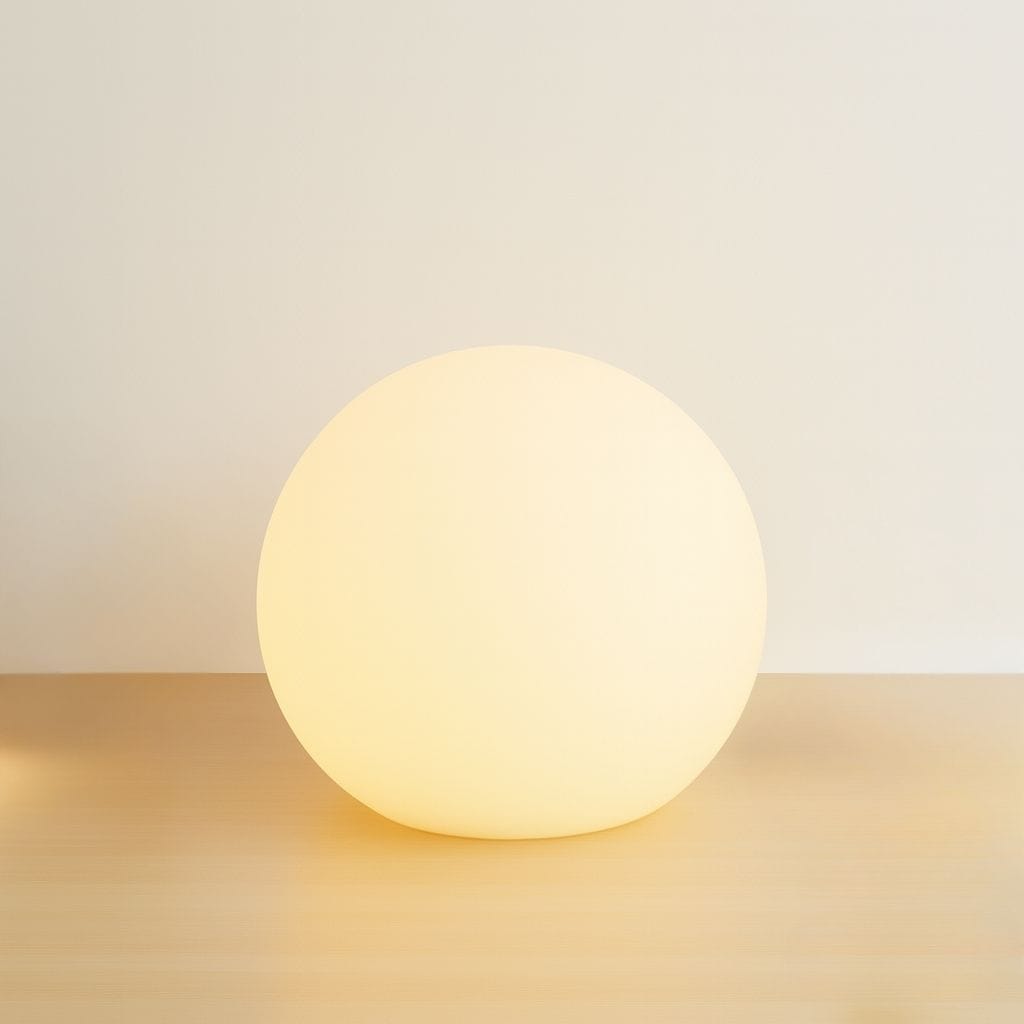 Lampada da tavolo LED senza fili in PVC, forma di luna e globo, dimmerabile, per soggiorno, IP65