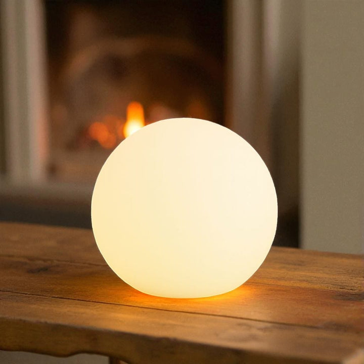 Lampada da tavolo LED senza fili in PVC, forma di luna e globo, dimmerabile, per soggiorno, IP65