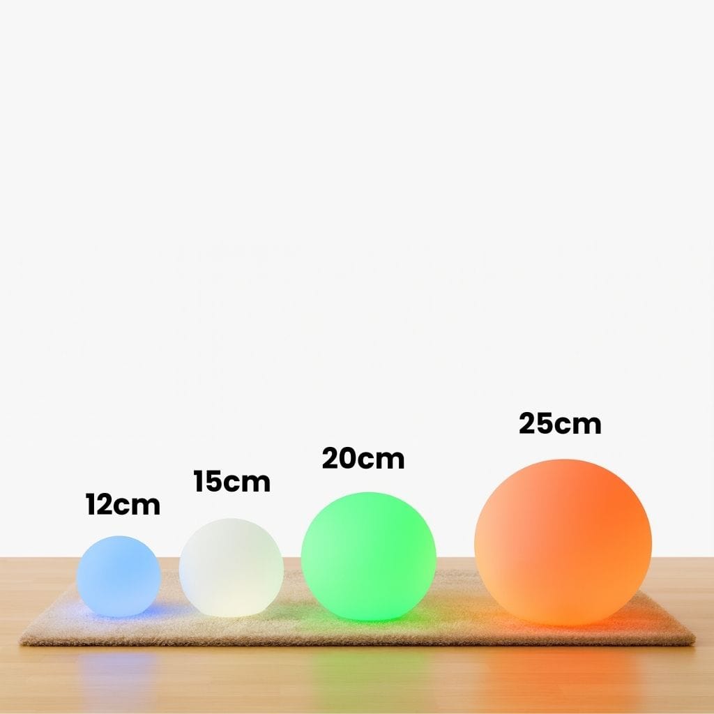 Lampada da tavolo LED senza fili in PVC, forma di luna e globo, dimmerabile, per soggiorno, IP65
