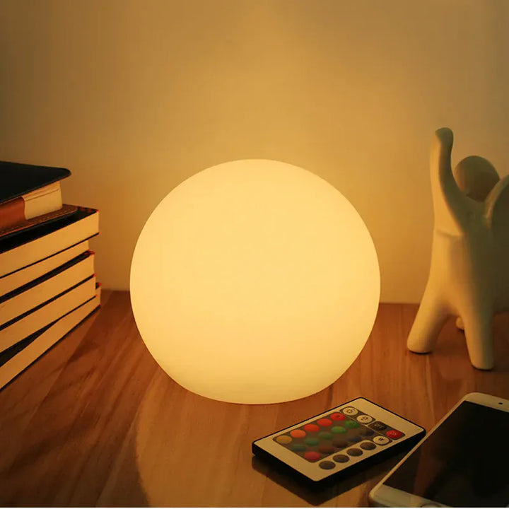 Lampada da tavolo LED senza fili in PVC, forma di luna e globo, dimmerabile, per soggiorno, IP65