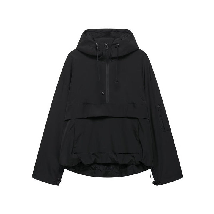 Veste de pluie femme, anorak coupe-vent à capuche pour l’automne