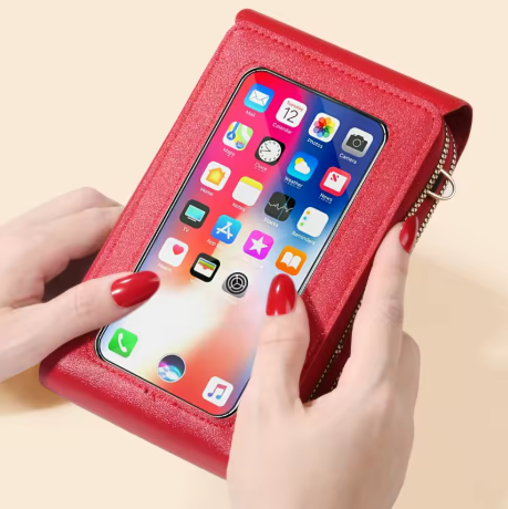 Borsetta per cellulare da donna, a tracolla, in pelle PU, con portamonete e tracolla regolabile - estate 2026