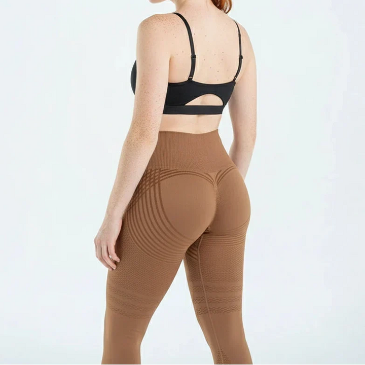 Leggings da donna a vita alta in maglia modellante per l’autunno