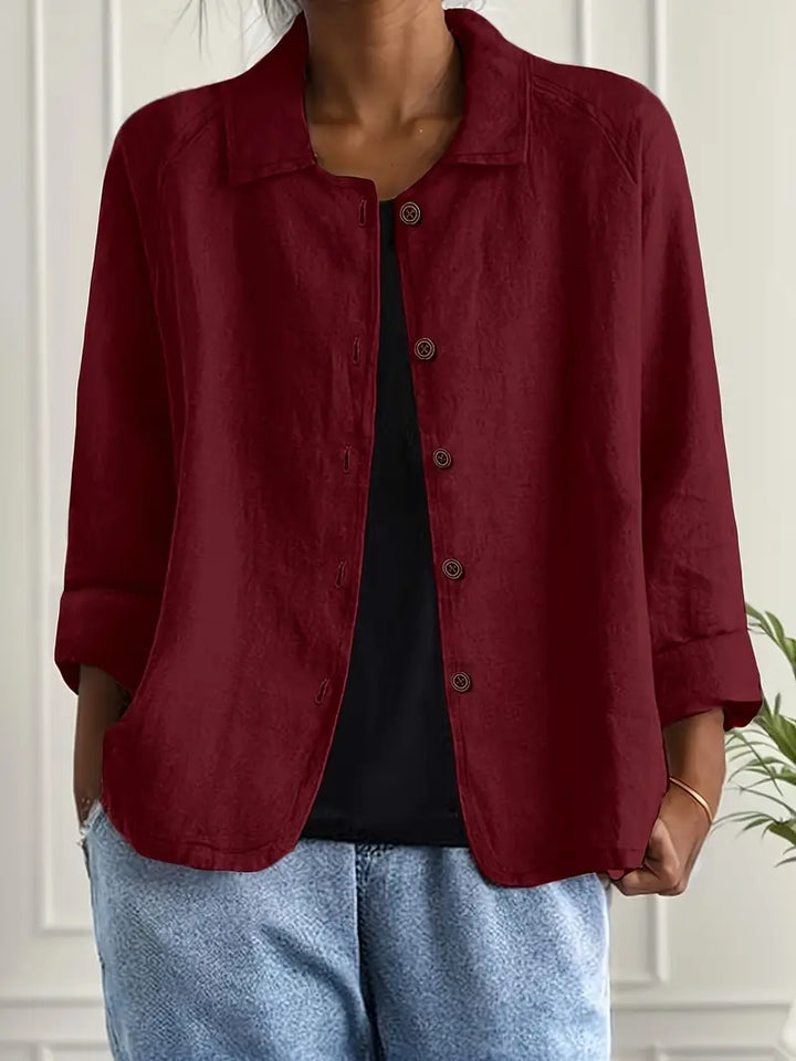 Cardigan chemise léger en coton pour femme, gilet boutonné d’automne