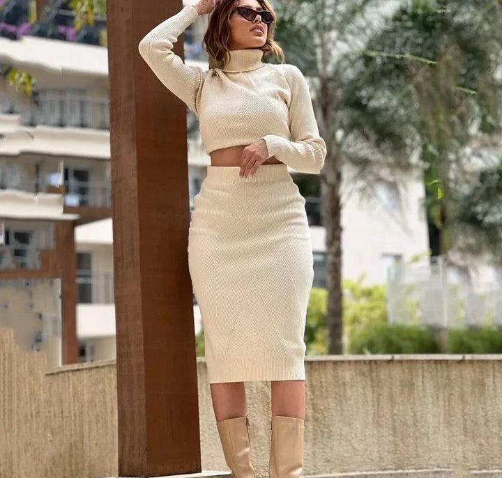 Kiana - Completo a 2 pezzi in maglia elegante per donne