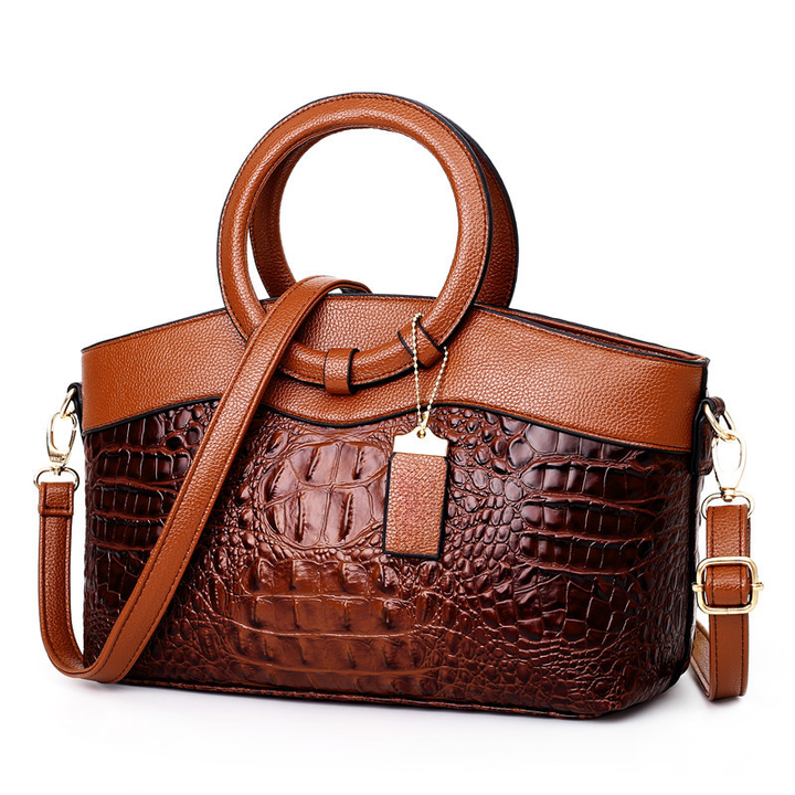 Leah - Vintage ražená kožená kabelka pro ženy