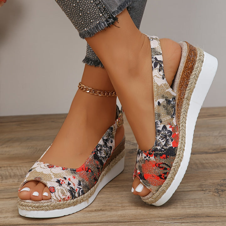 Flora - Tongs élégantes et confortables à imprimé floral pour femmes