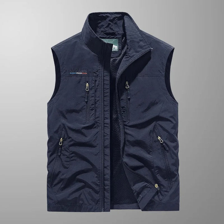 Gilet homme de plein air en polyester, léger et respirant, été 2026