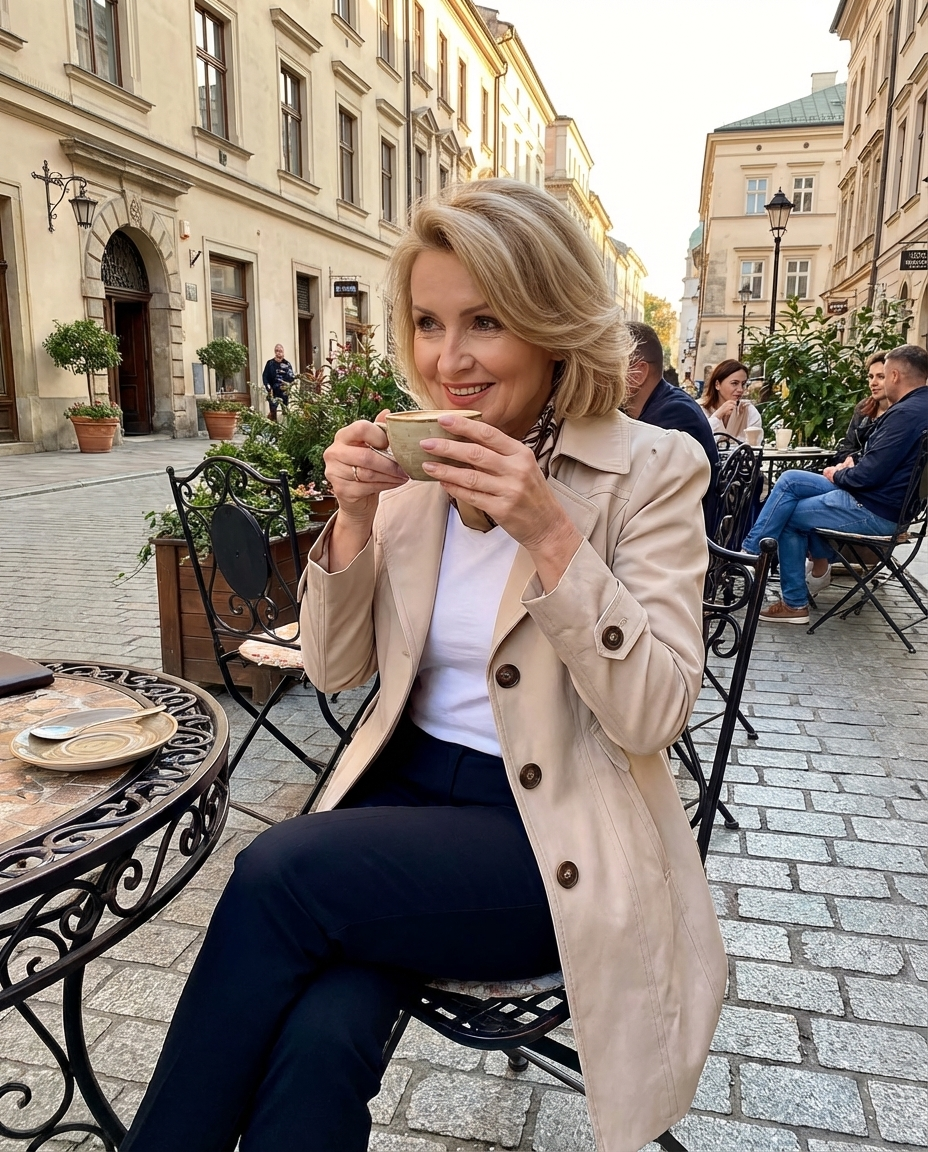 Manteau pour femme en mélange de laine pour l'automne et l'hiver