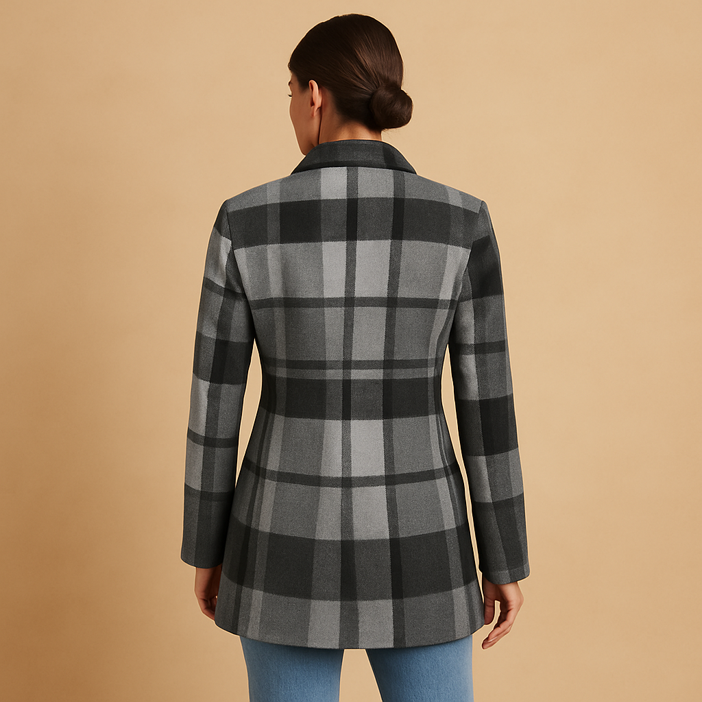 Blazer femme élégant coupe flatteuse en laine pour l'automne