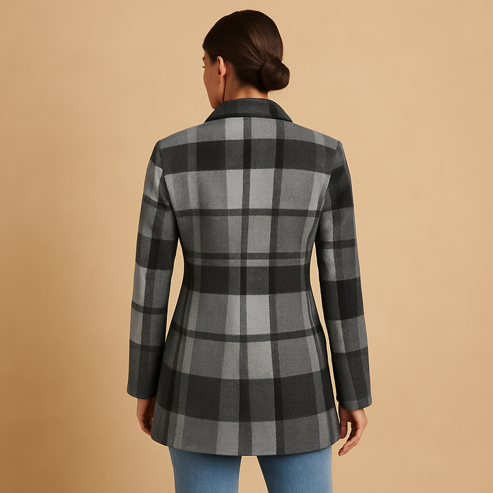 Blazer femme élégant coupe flatteuse en laine pour l'automne