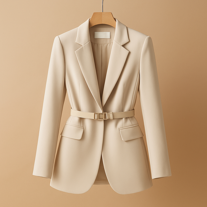 Blazer femme cintré en coton coupe élégante pour la saison estivale