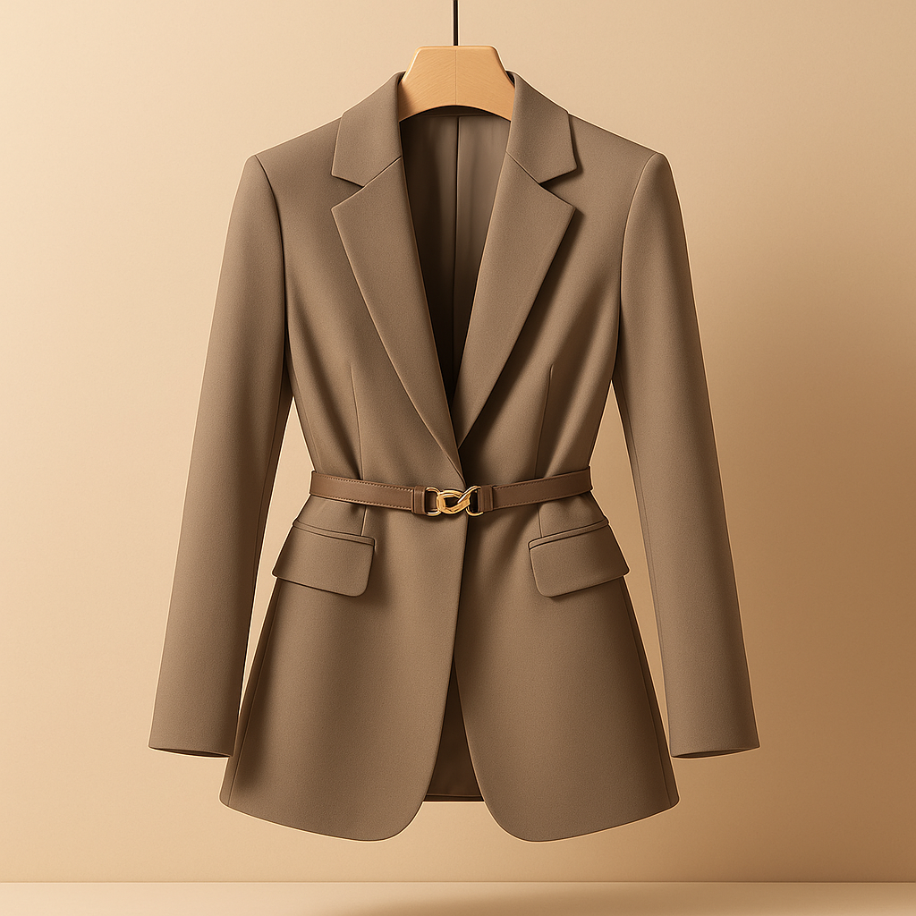 Blazer femme cintré en coton coupe élégante pour la saison estivale