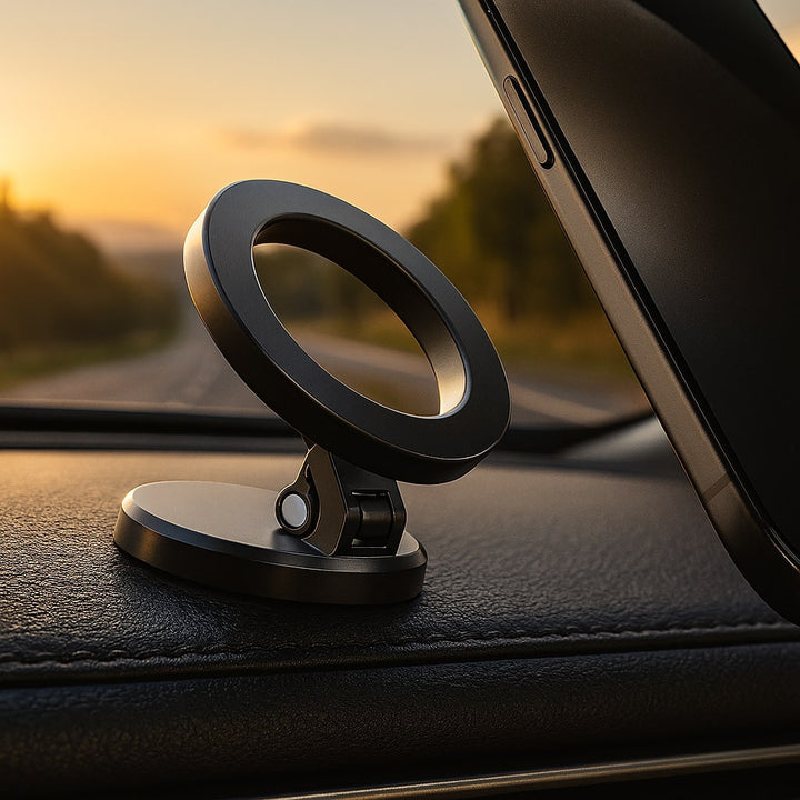 Support magnétique de voiture pour téléphone, pliant et robuste, pour la navigation et une conduite sûre