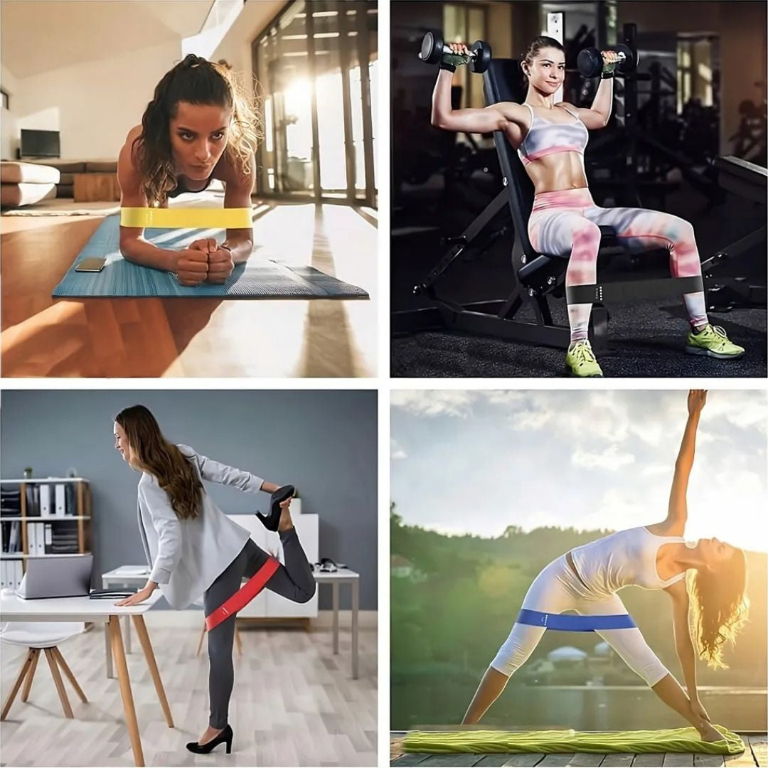 Bandes élastiques de résistance pour exercices, 5 niveaux, 25 kg, en latex, à domicile, en salle de sport et en rééducation
