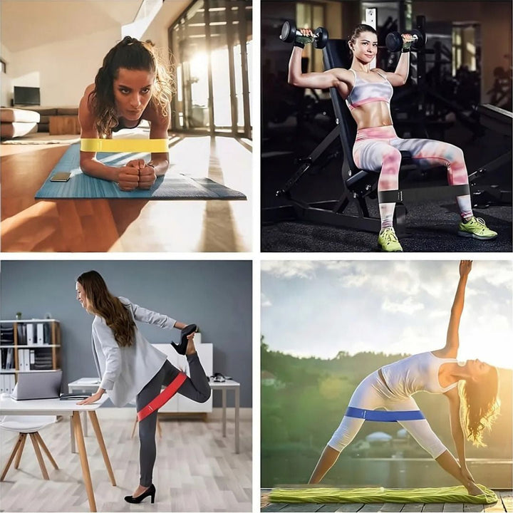 Bandes élastiques de résistance pour exercices, 5 niveaux, 25 kg, en latex, à domicile, en salle de sport et en rééducation
