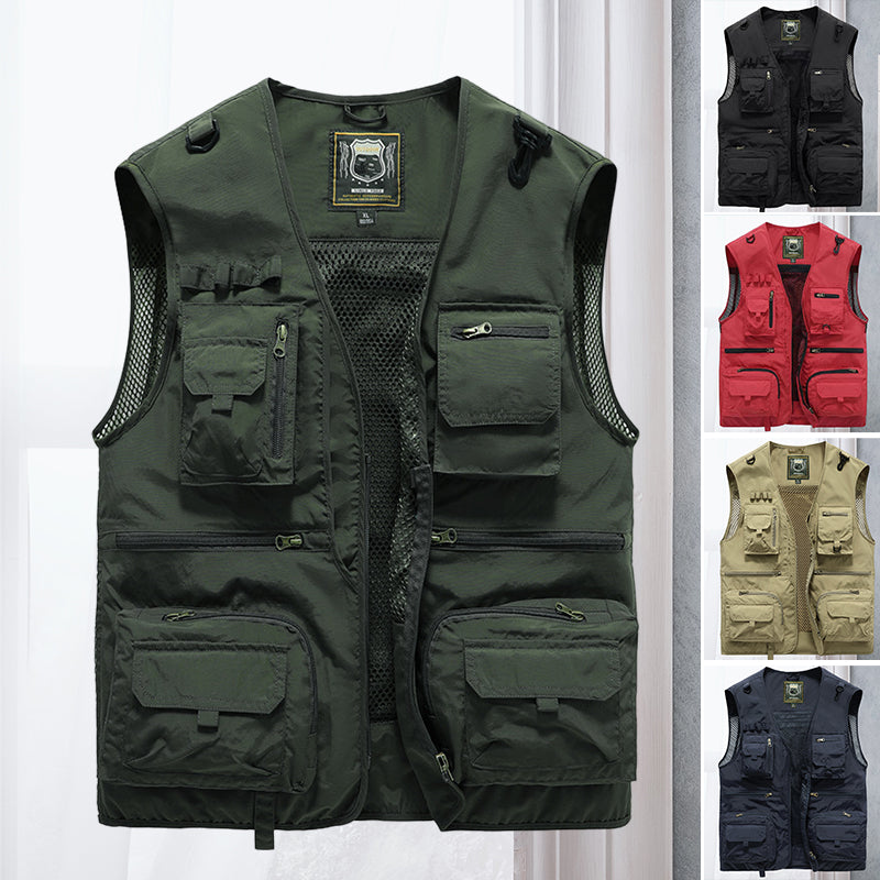Gilet de randonnée pour homme léger en polyester respirant pour l'été