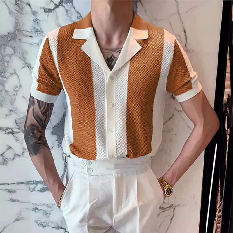 Summer knit shirt, elegant and versatile - Hiske