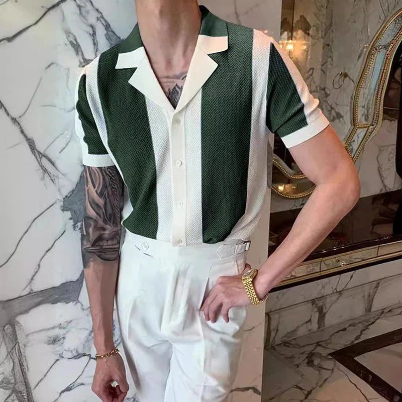 Summer knit shirt, elegant and versatile - Hiske