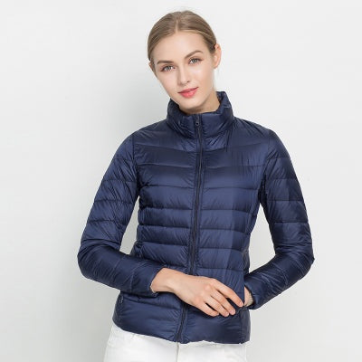 Doudoune femme légère matelassée à col montant pour l’automne