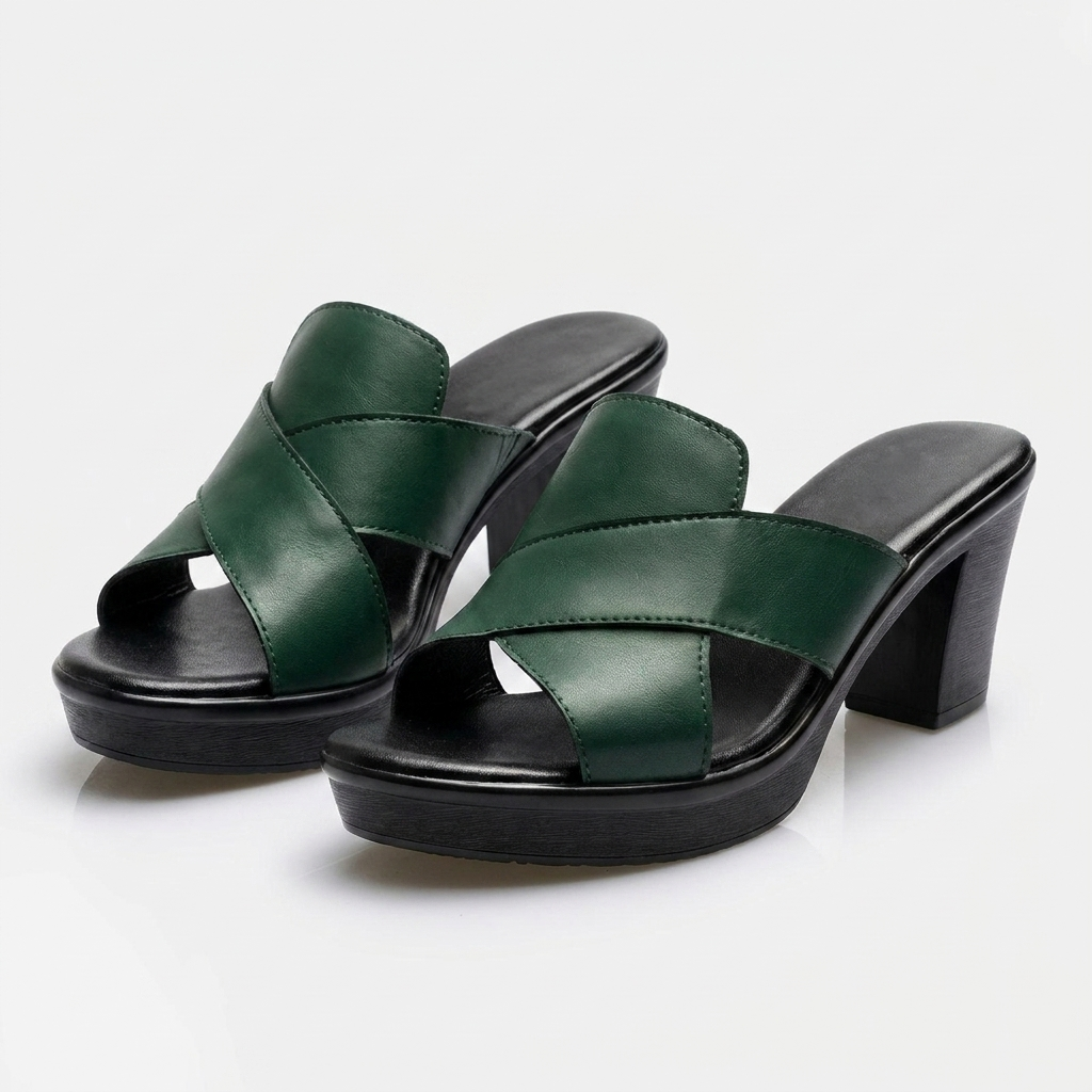 Sandales femme élégantes en cuir avec soutien de la voûte plantaire pour l'été