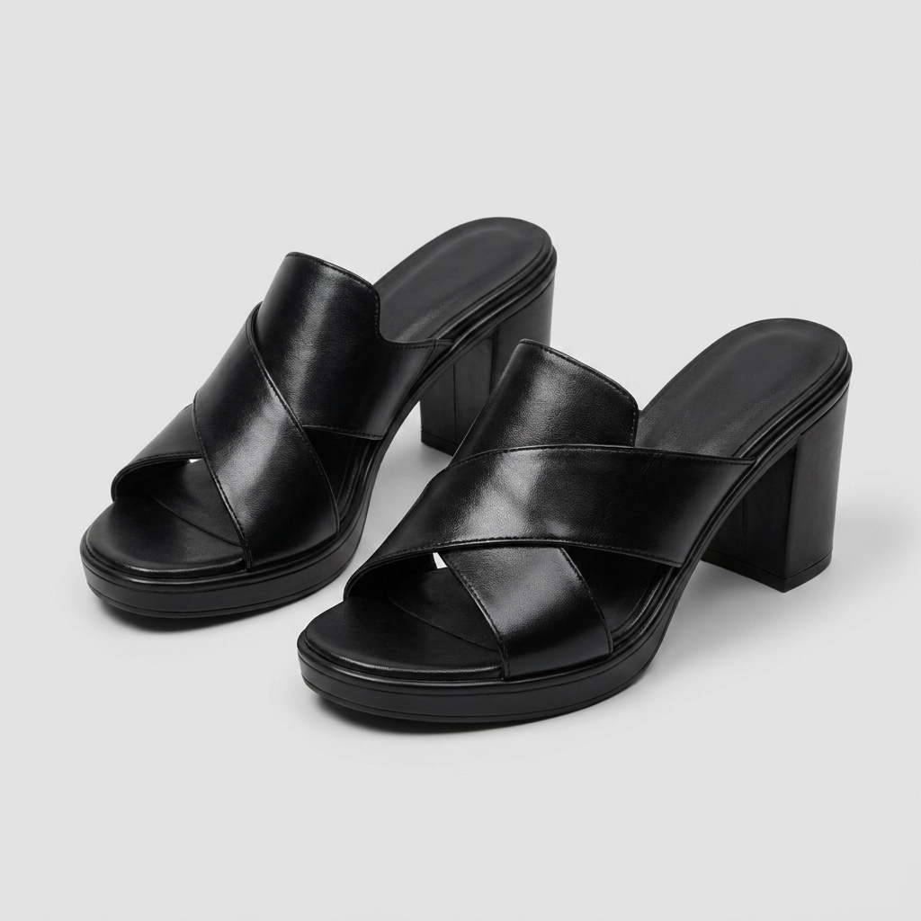 Sandales femme élégantes en cuir avec soutien de la voûte plantaire pour l'été