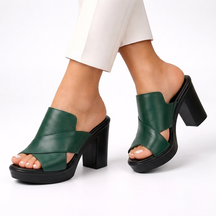 Sandales femme élégantes en cuir avec soutien de la voûte plantaire pour l'été