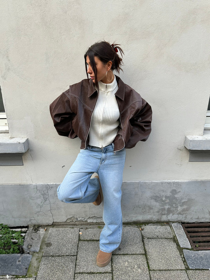 Veste femme oversize en coton pour l’automne et la mi-saison