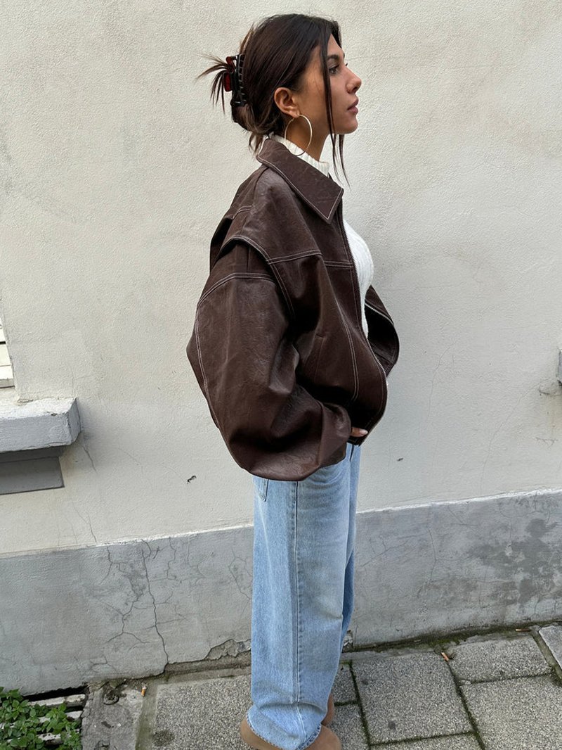 Veste femme oversize en coton pour l’automne et la mi-saison