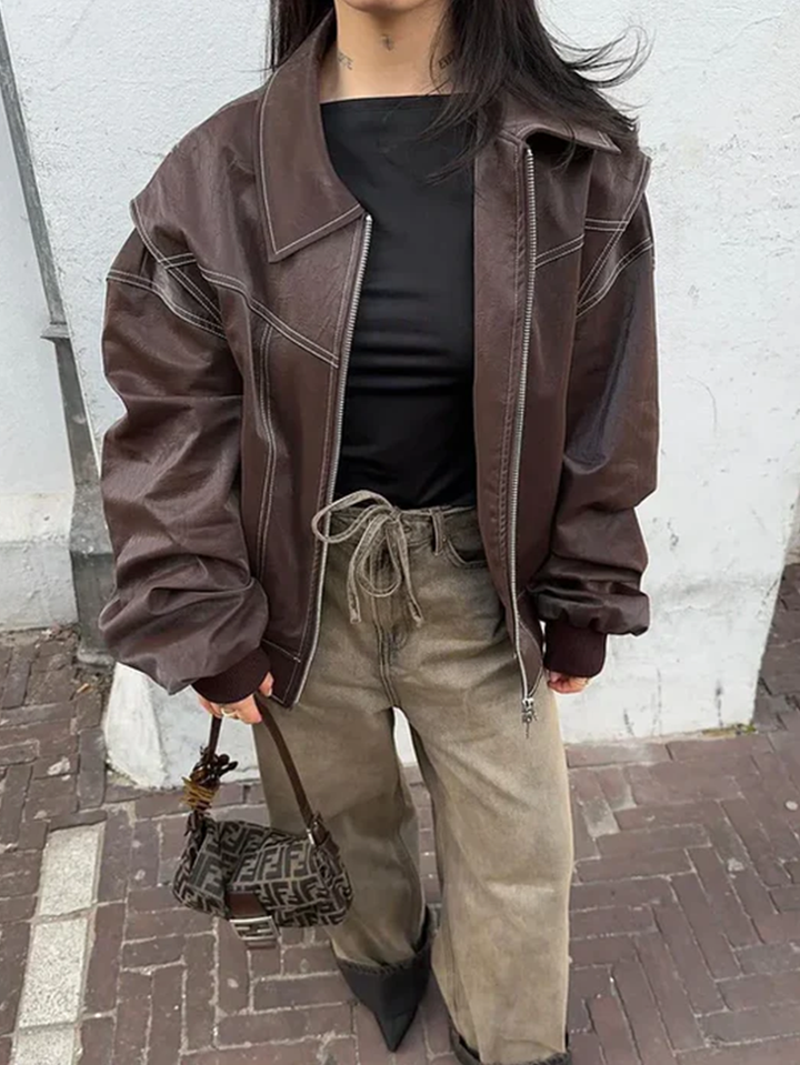 Veste femme oversize en coton pour l’automne et la mi-saison