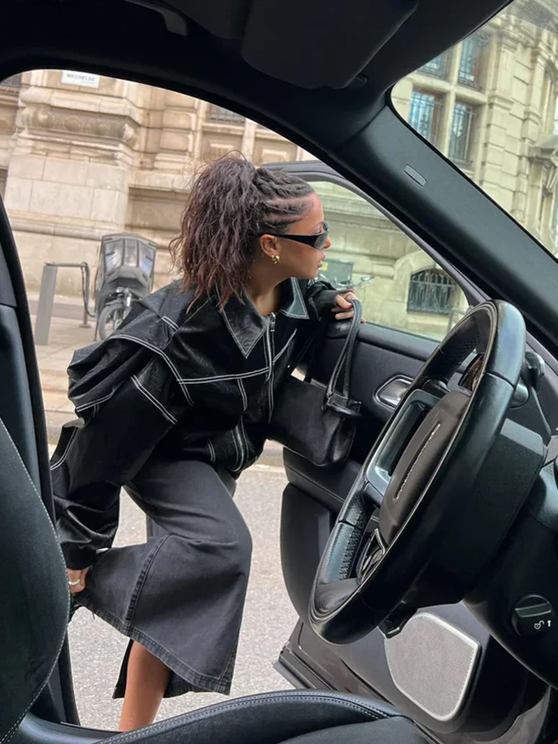 Veste femme oversize en coton pour l’automne et la mi-saison