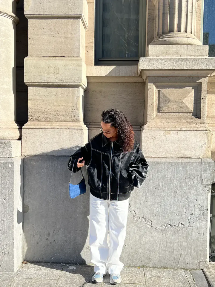 Veste femme oversize en coton pour l’automne et la mi-saison