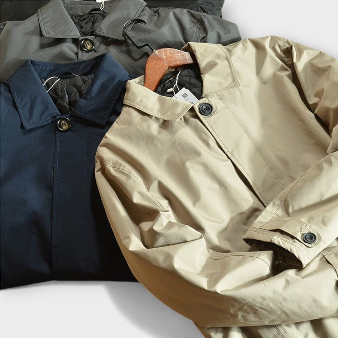 Veste de pluie homme mi-saison imperméable en matière synthétique pour l’automne