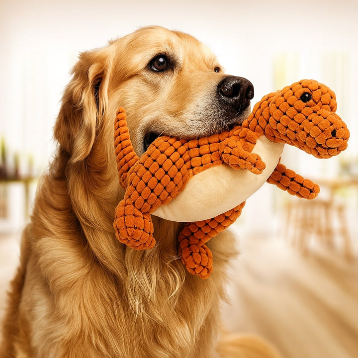 Indestructible Plush Dog Toy, Chew-Resistant, for Large Breeds