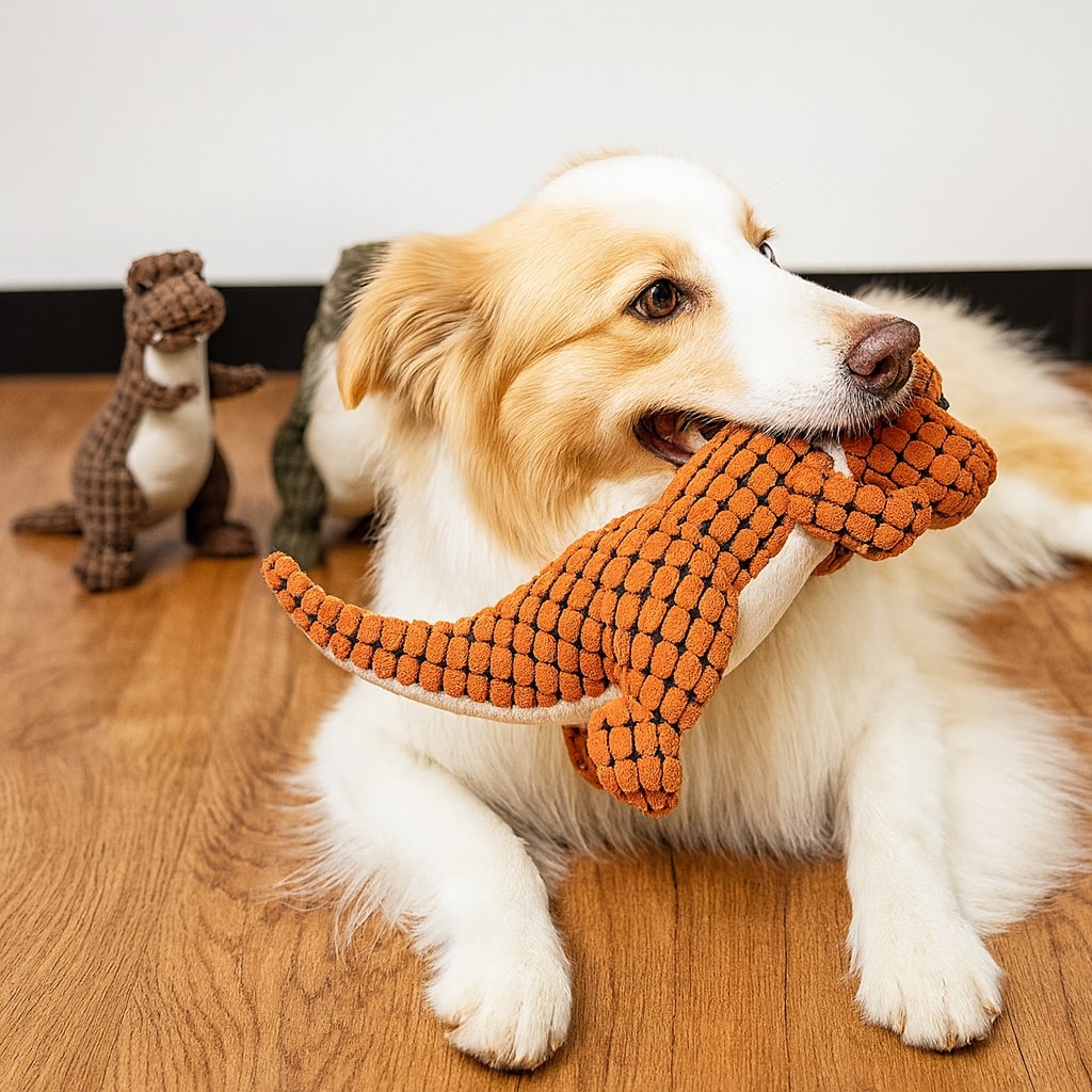 Indestructible Plush Dog Toy, Chew-Resistant, for Large Breeds