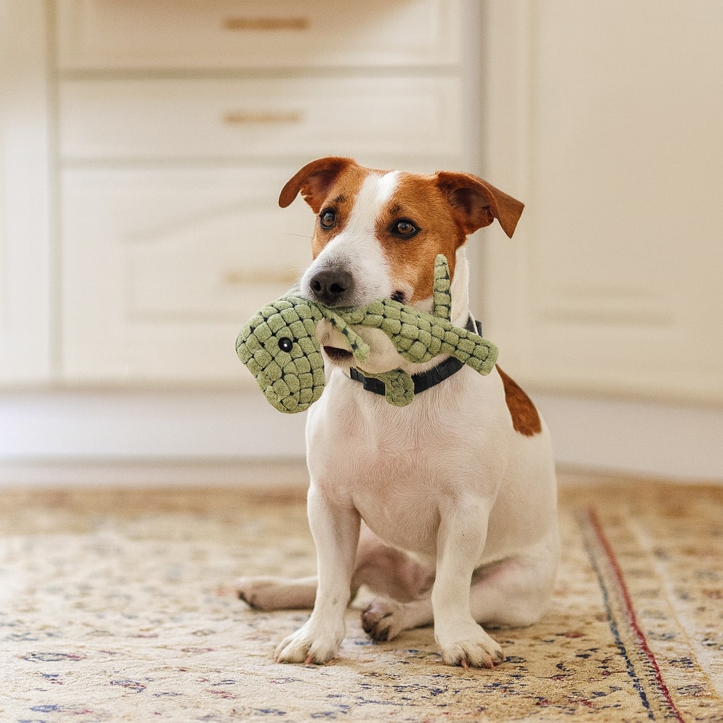 Indestructible Plush Dog Toy, Chew-Resistant, for Large Breeds