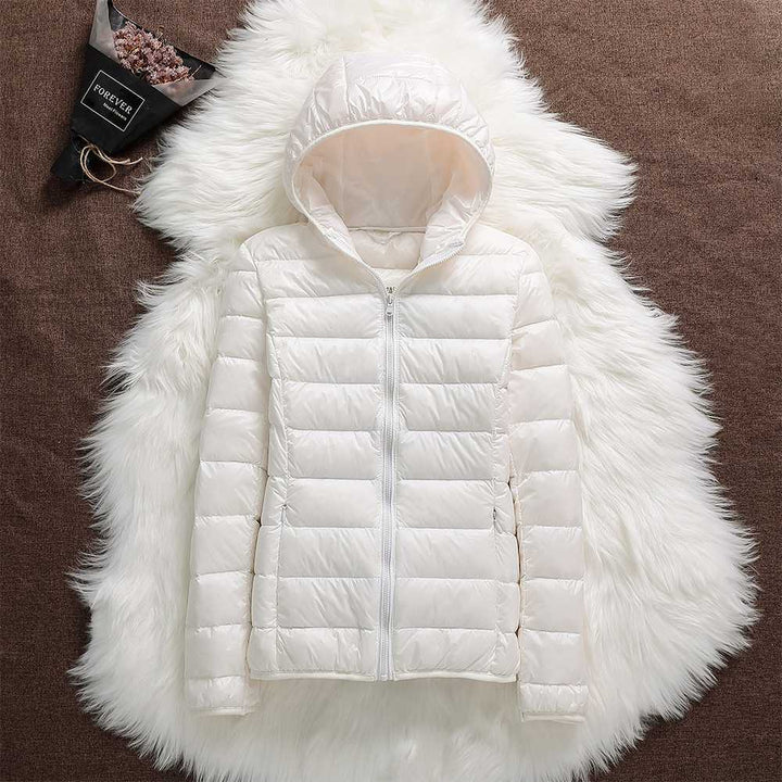 Claire™ - Giacca in Piumino di Cotone con Cappuccio