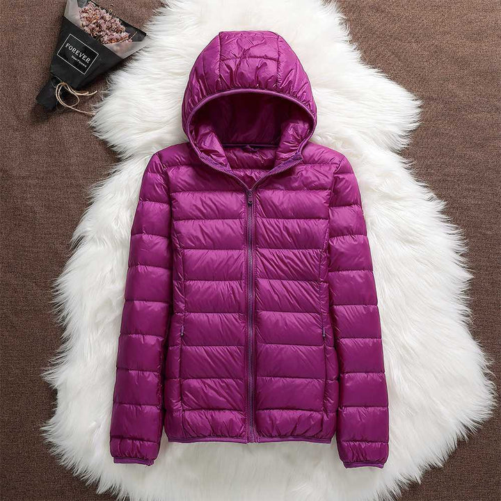 Claire™ - Giacca in Piumino di Cotone con Cappuccio