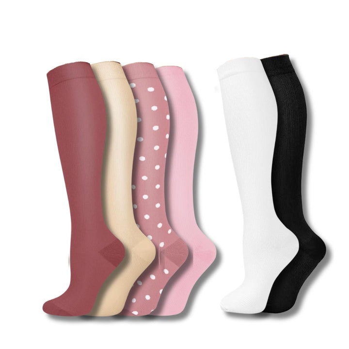 Chaussettes de compression pour jambes fatiguées avec un soutien léger pour femmes