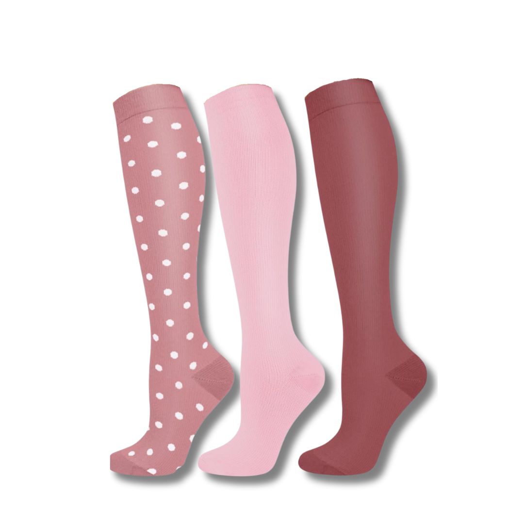 Chaussettes de compression pour jambes fatiguées avec un soutien léger pour femmes