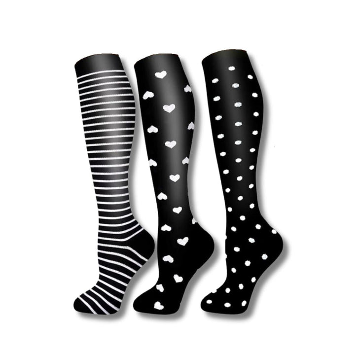 Chaussettes de compression pour jambes fatiguées avec un soutien léger pour femmes
