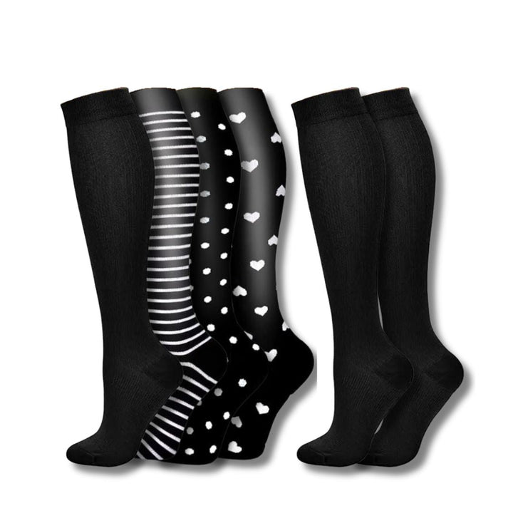 Chaussettes de compression pour jambes fatiguées avec un soutien léger pour femmes