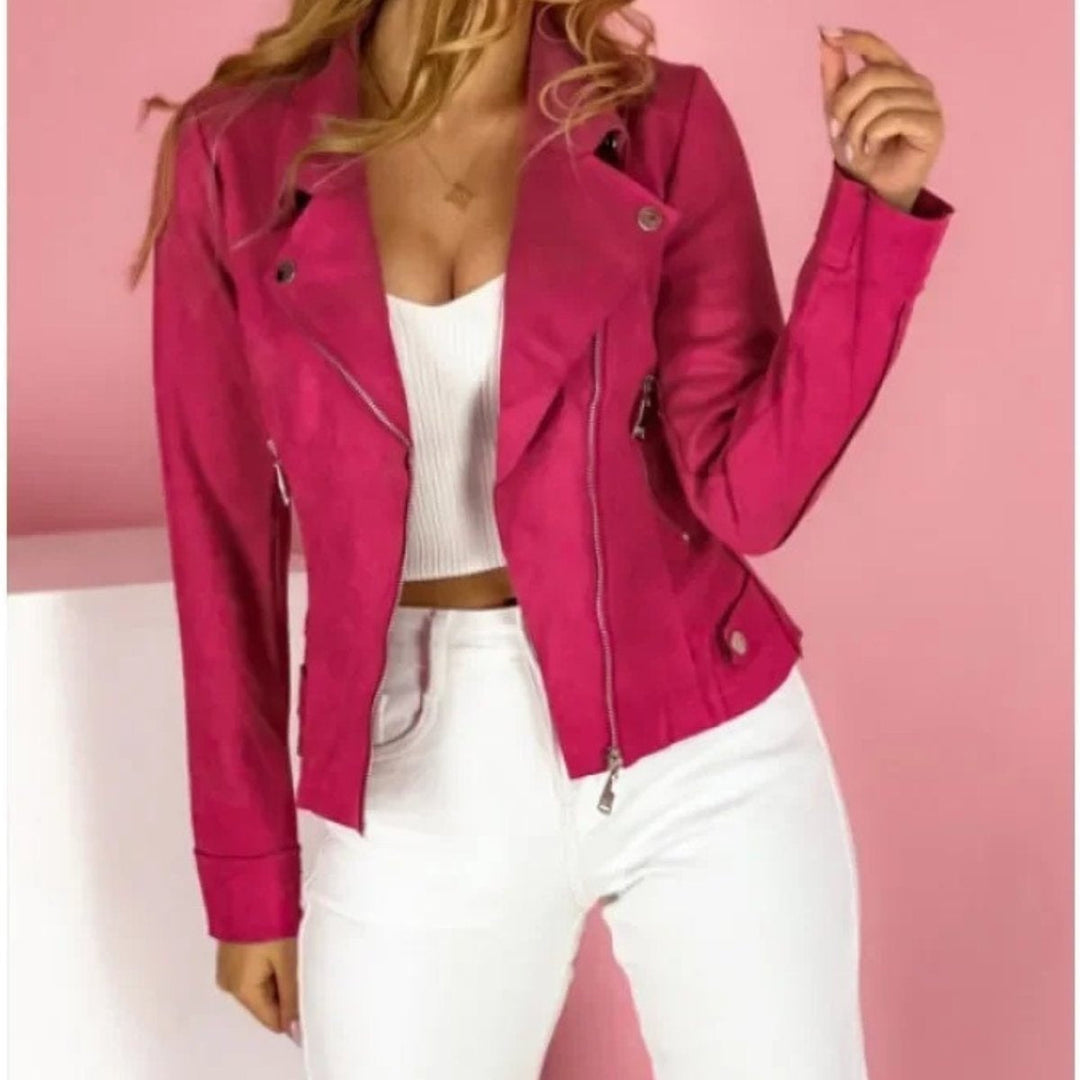 Veste perfecto femme en simili cuir, idéale pour l’automne et la mi-saison