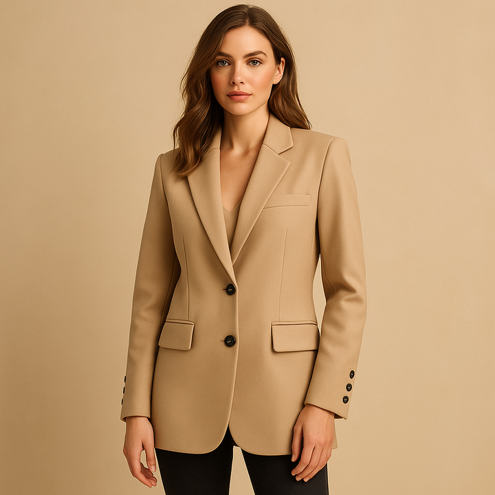 Blazer long femme en laine intemporel pour l'automne