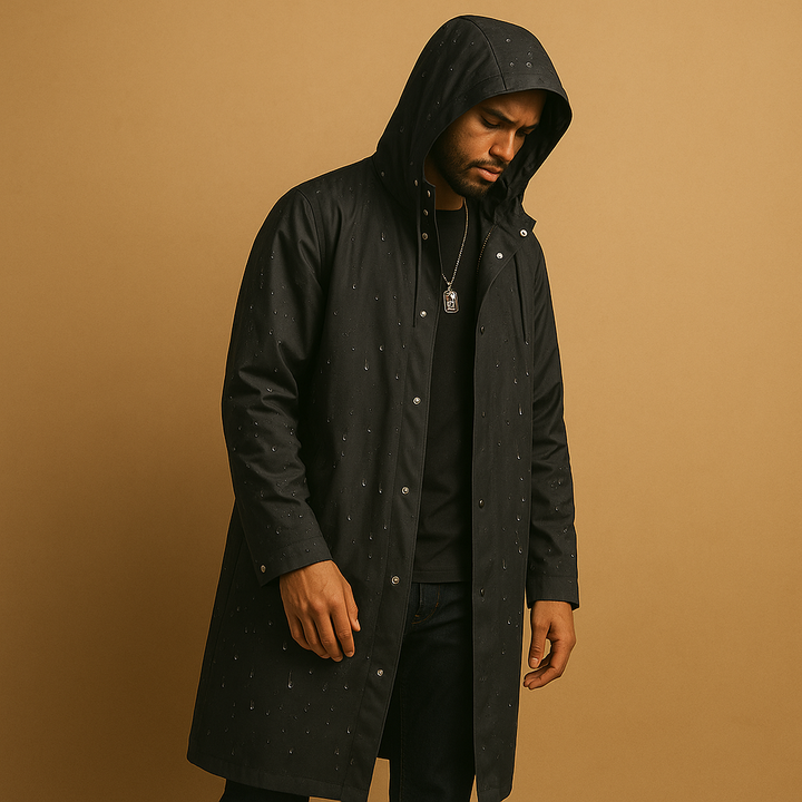 Manteau de pluie long pour homme en EVA avec isolation pour l'automne