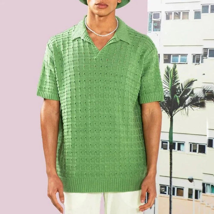 Polo estiva da uomo in maglia vibrante - Roge